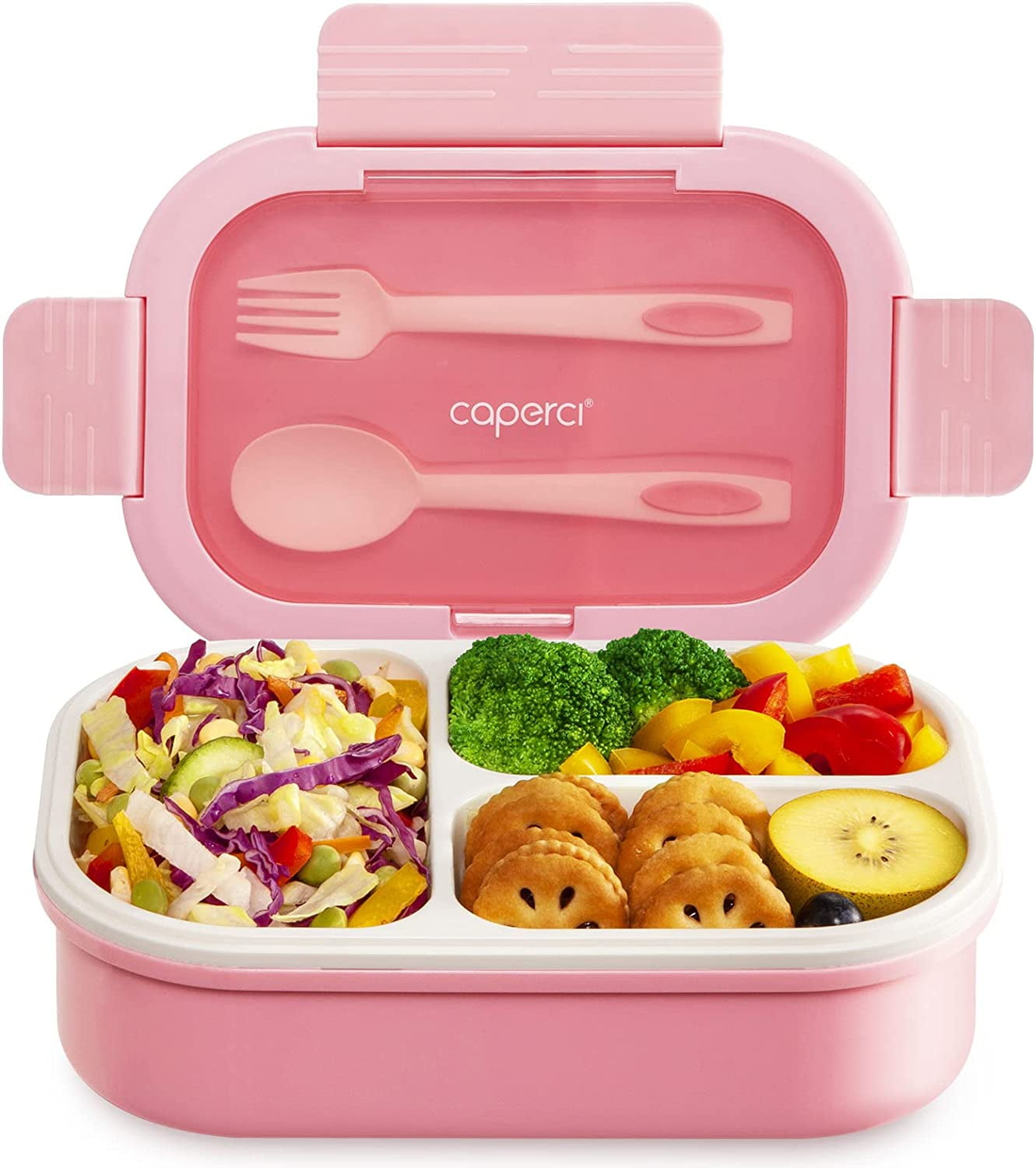 Caperci Bento Lunch Box for Kids with Thermos - Leakproof 4-Compartment  Lunch Food Containers for Kids and Teens, Two Temperature Zones, Versatile  (Purple) 