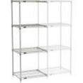 thumbnail image 4 of Nexel 5 Tier Silver Epoxy Wire Shelving Add-On Unit, 24"W x 24"D x 86"H, 4 of 4