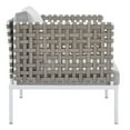 thumbnail image 4 of Modway Harmony 7-Piece Sunbrella? Basket Weave Outdoor Patio Aluminum Sectional Sofa Set in Tan Gray, 4 of 10
