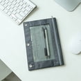 thumbnail image 3 of ZKCCNUK Pencil Pouch for 3 Ring Binder, Waterproof Zipper File Bags with Clear Window, Oxford Office Filing Documents Storage Folder Office Supplies, 3 of 8