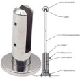 thumbnail image 4 of Surface Polished Stainless Steel Fitting For Swimming Pool Legs, Heavy Duty Precision Cast Round Base With Maximum Corrosion Resistance, 4 of 8