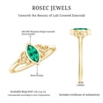 thumbnail image 5 of Rosec Jewels Certified Lab Grown Emerald Engagement Ring for Women - Celtic Knot Ring (4X8 mm Marquise Emerald, AAAA Quality), 10K Yellow Gold, US 13.00, 5 of 6
