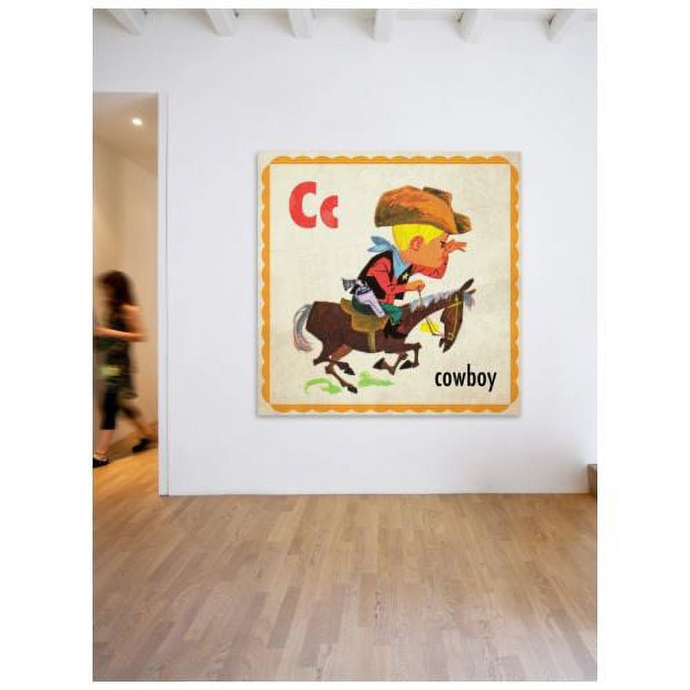 "Cowboy" Painting Print on Wrapped Canvas