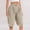 B_ Khaki, variant on PWPSG Womens Elastic Waist Casual Shorts, Drawstring Waistband with Relaxed Fit, Lightweight Fabric for Vacation Daily Wear White XXL