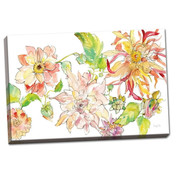 Gango Home Decor Contemporary Dahlia Delight of the Day I by Kristy Rice (Ready to Hang); One 18x12in Hand-Stretched Canvas