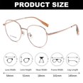 thumbnail image 2 of Gafas retro, gafas de moda redondas con marco de metal transparente, gafas unisex grandes de círculo vintage, 54 mm, 2 of 7