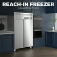thumbnail image 4 of Coolski 48" Upright Refrigerator Freezer Combo, 36 Cu.ft 2-Door Cooling Appliance for Restaurants, 4 of 9