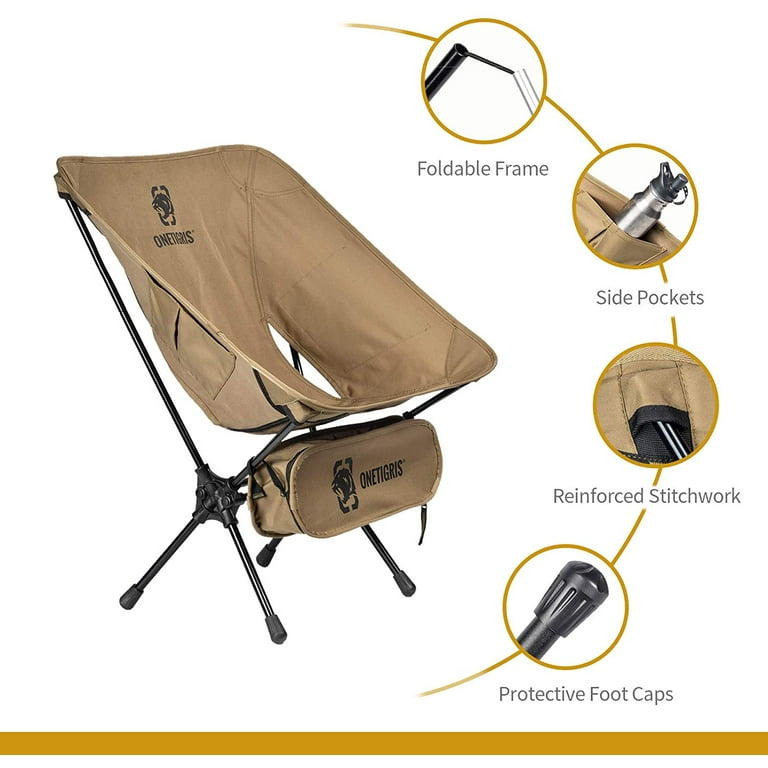 OneTigris Camping Chair Backpacking , 330 lbs Capacity, Heavy Duty