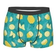 thumbnail image 5 of Uemuo Lemon Blue Pattern Men's Boxer Briefs,Trunk Anti-Chafing,Comfortable, Durable, and Stylish Underwear-Large, 5 of 9