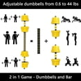 thumbnail image 7 of Tuekys 2 in 1 44LBS Adjustable Dumbbell Set, Free Weight Set Used as Dumbbell and Barbell for Home Gym Fitness Workout Equipment, 7 of 7