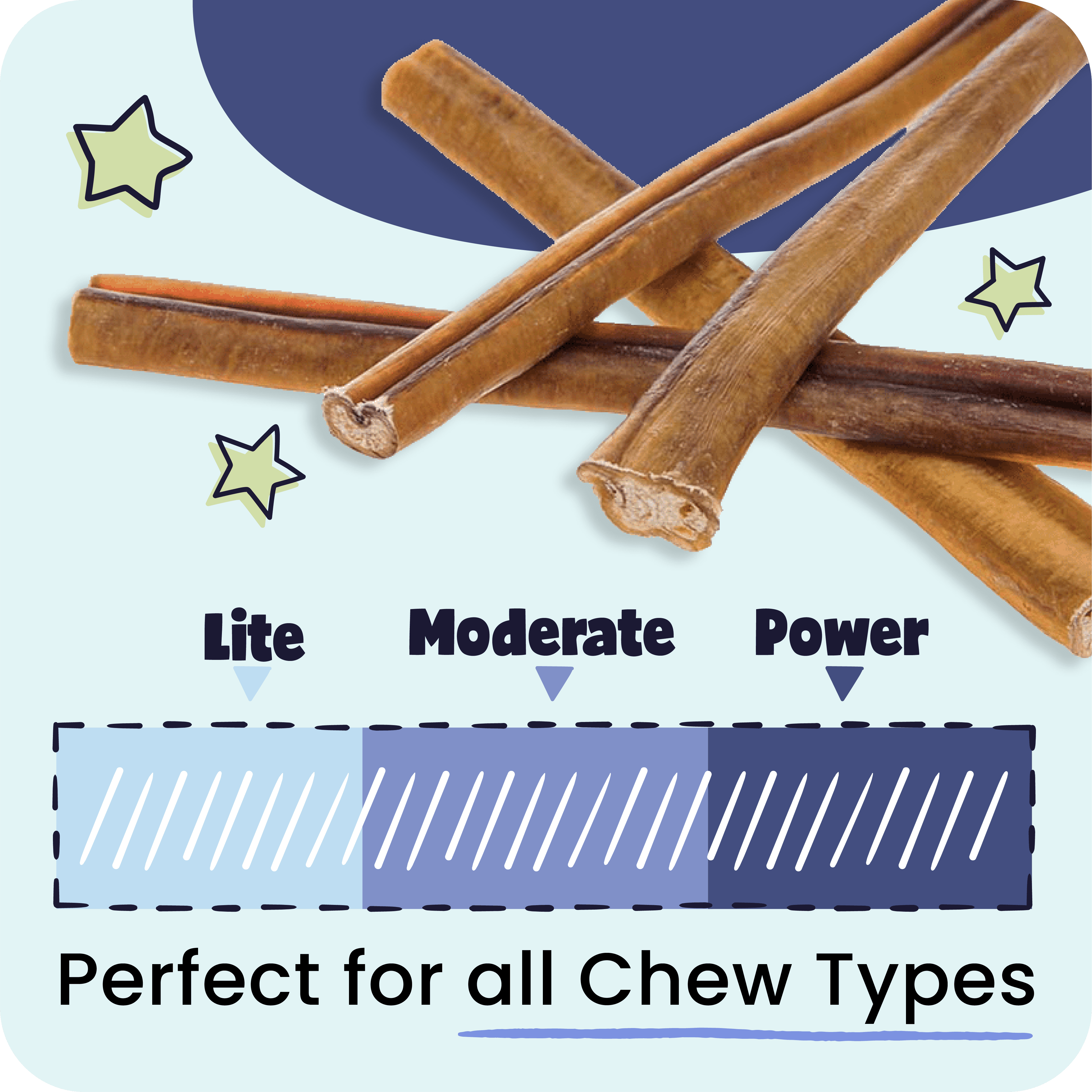 Pawstruck All-Natural 4" Bully Stick Rings for Dogs, 3 count