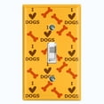 thumbnail image 1 of Metal Light Switch Plate Cover Cute Puppy Dog Paw Prints Pink DOG039, 1 of 13
