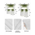 thumbnail image 6 of Modern Sage Green Kitchen Curtains Sets 24 Inch Length with Valance, Gradient Floral Abstract Bohemian White Swag Valances and Tiers Curtain Set Drapes Swag Curtains for Living Room, Bathroom, 6 of 6