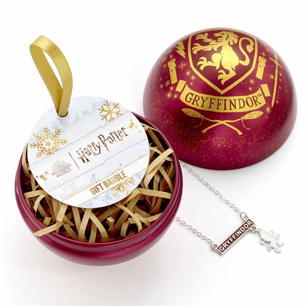 Harry Potter - Bola de Navidad Diseño Gryffindor Navidad (Granate, Dorado)