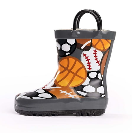 

NORTY Children Boys Unisex Rubber Sport Ball Rain Boots 13 Little Kid