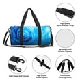 thumbnail image 6 of Fotbe Blue Shell Pattern Foldable Sports Gym Bag with Wet Dry Pocket, Ultralight Travel Bag, Large Capacity Duffel Bag, Splash Proof Carry on Bag, Overnight Bag, Weekender Bag, 6 of 8