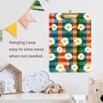 thumbnail image 4 of FORMRS Acrylic Clipboard with Low Profile Clip Standard A4 Letter Size, 12.5" x 9", Green Checkered Daisy, 4 of 8