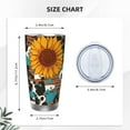 thumbnail image 4 of Lsque Vintage Sunflowes Pattern 20oz Car Cup with Lid and Straw, Insulated Coffee Cup with Straw Topper, Spill Proof Travel Coffee Mug, Stainless Steel Tumble-Without Straw, 4 of 8