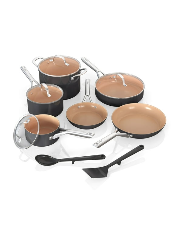 Ninja Extended Life Essential Ceramic 12-Piece Cookware Set, PFOA/PFAS Free, CW89012