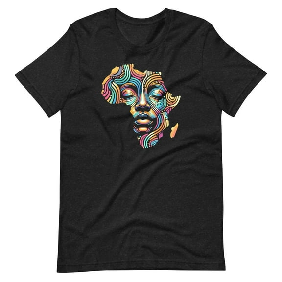 Africa Map with Face, African Style Unisex Shirt
