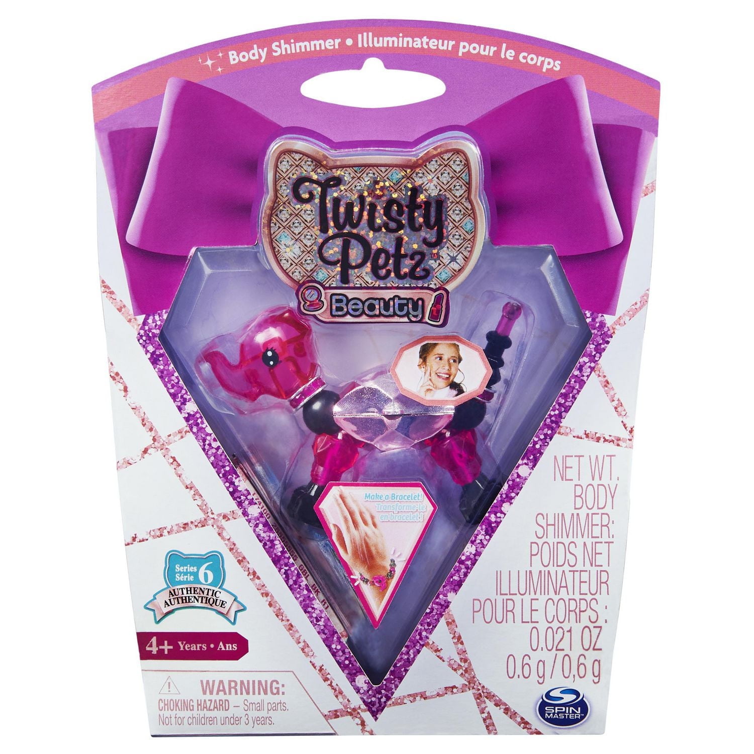 Twisty Petz Beauty, Series 6, Shady Elephant Collectible Bracelet with Body Shimmer, for Kids Aged 4 and up