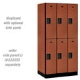 thumbnail image 2 of 12" Wide Double Tier Designer Wood Locker - 3 Wide - 6 Feet High - 21 Inches Deep - Gray, 2 of 7