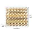 thumbnail image 3 of Adornos navideños de plástico galvanizado pintados para árbol de Navidad, juego de dulces con lazo dorado de 3 cm, 1 unidad, decoración navideña Yulucky, 3 of 8