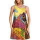 thumbnail image 1 of Fotbe Beautiful African Woman Vestido de Verano sin Mangas para Mujer – Vestido Midi Línea A, Estilo Camiseta Floral, Vestido Playero Casual y Fluido, 1 of 7