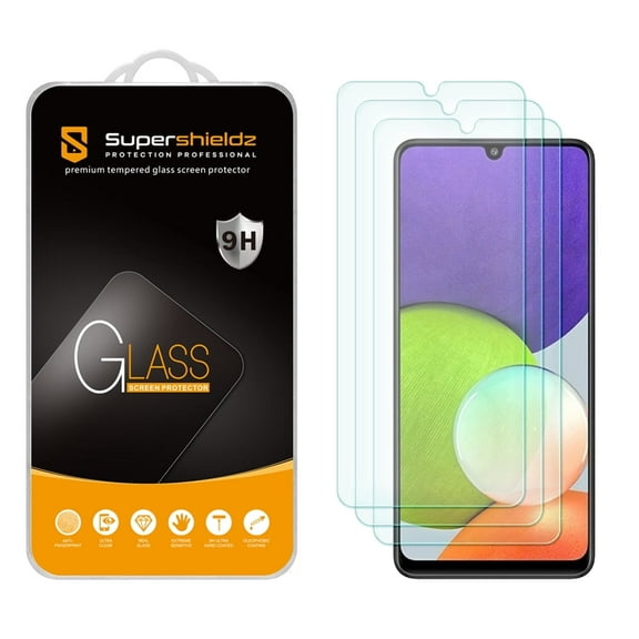 [3-Pack] Supershieldz for Samsung Galaxy F22 / A22 Tempered Glass Screen Protector, Anti-Scratch, Anti-Fingerprint, Bubble Free