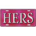 thumbnail image 2 of Hers Pink Metal License Plate, 2 of 2