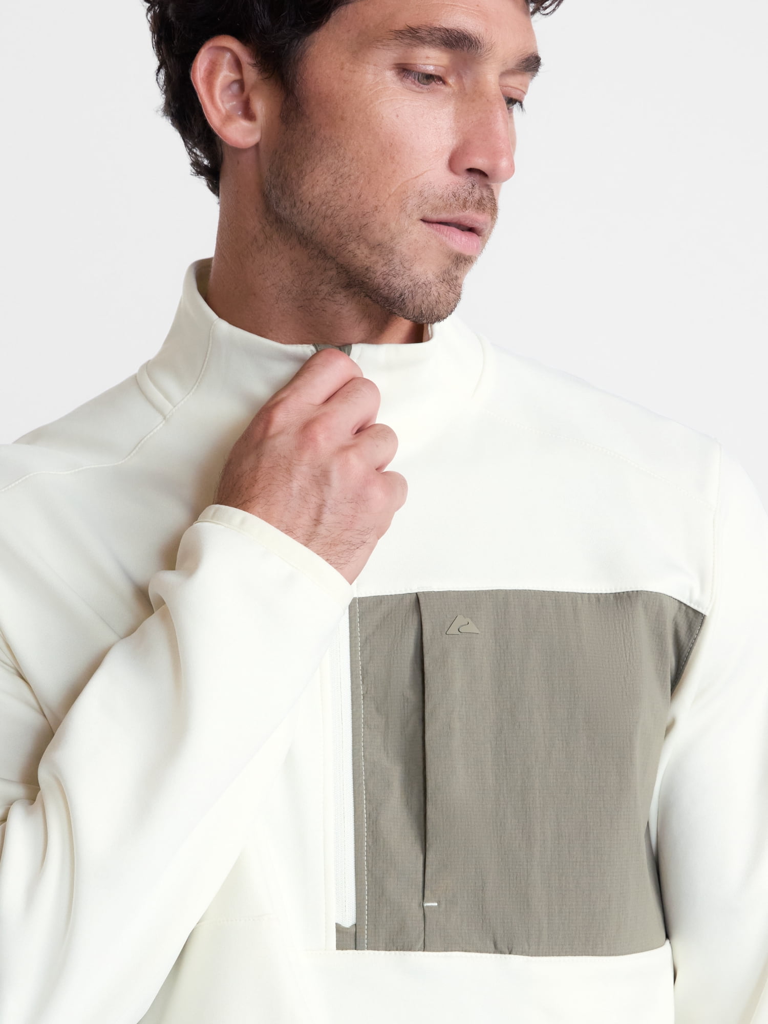 Ozark Trail Men's Half Zip Pullover with Long Sleeves, Sizes S-3XL