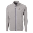 thumbnail image 2 of Men's Cutter & Buck Gray Illinois Fighting Illini Big & Tall Adapt Eco Knit Hybrid Recycled Full-Zip Jacket, 2 of 3