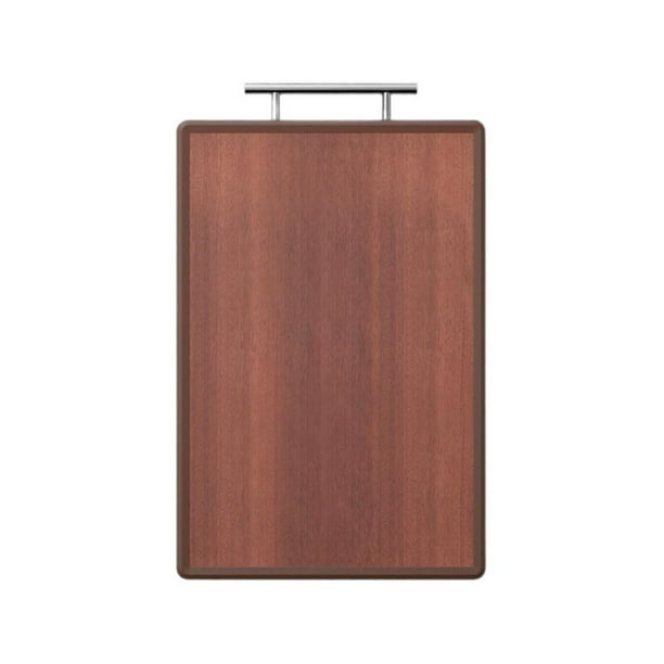Pisexur Batería de cocina Tabla de cortar de acero inoxidable de doble cara, tabla de cortar de madera maciza, tabla para cortar verduras, tabla adhesiva para la cocina del hogar