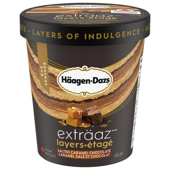 Crème Glacée Häagen-Dazs Exträaz Étagée Au Caramel Salé Et Au Chocolat, 414 Ml 414 ml
