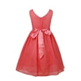 thumbnail image 3 of Alvivi Kids Flower Girls Elegant Sleeveless V-Neck Wedding Bridesmaid Flower Dress Formal Ball Gown Watermelon 2, 3 of 4