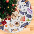thumbnail image 3 of FMSHPON Halloween Pumpkin Mushroom Christmas Xmas Witch Spiders Candy Xmas Christmas Tree Skirt Stand Mat for Holiday Party Decoration Indoor Outdoor 48 inches, 3 of 6