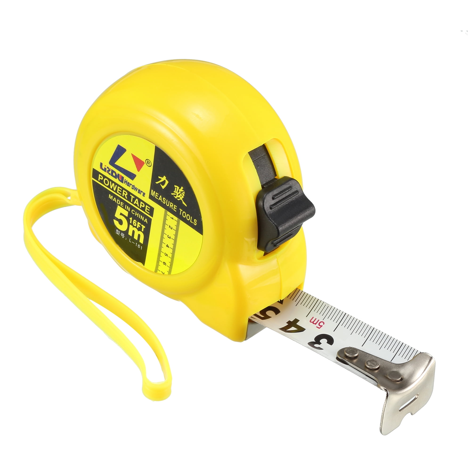 5M Long Measuring Tape Plastic Round Case Retractable Tape Width