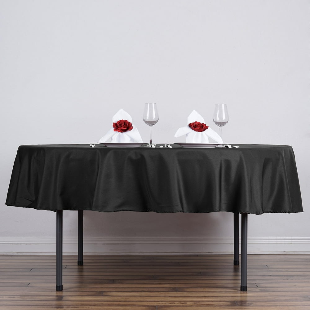 Efavormart 70" Round Linens BLACK Wholesale Linens Polyester