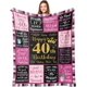 thumbnail image 1 of LHSHID 40th Birthday Gifts Women 40 Year Old Birthday Gifts for Women 40th Birthday Gift Ideas 40th Birthday Gifts Women Unique Gifts for 40th Birthday Woman 40th Birthday Blanket 60"x80", 1 of 7
