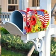 thumbnail image 5 of America Patriotic Floral Blooms Independence Day Mailbox Cover with Magnetic Strip Memorial Day Mailbox Wraps Post Letter Box Cover Standard Size 21" X 18" for Garden Outdoor Yard Decor, 5 of 6