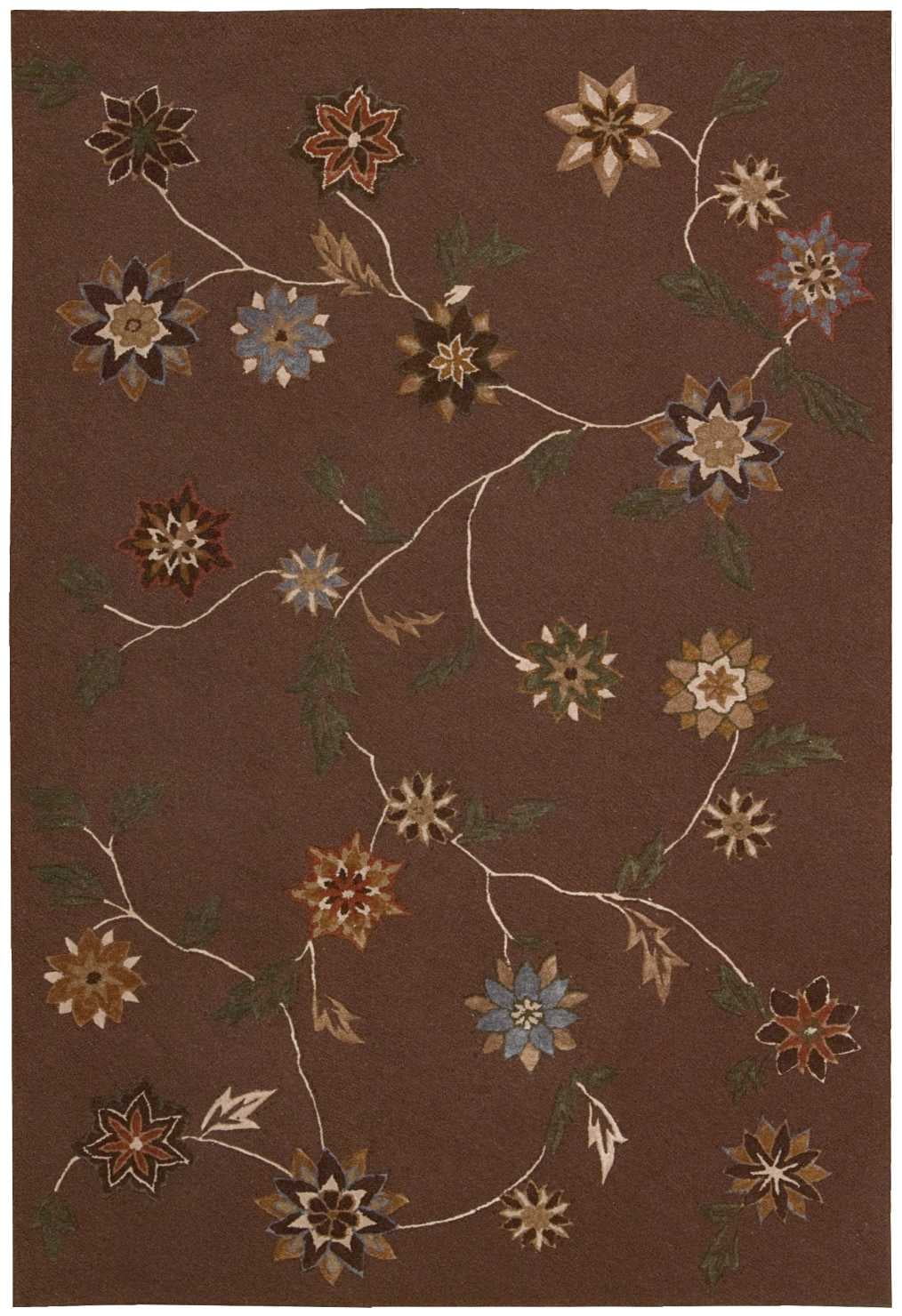 Nourison Contour Jacobean Era Transitional Area Rug, Brown Walmart
