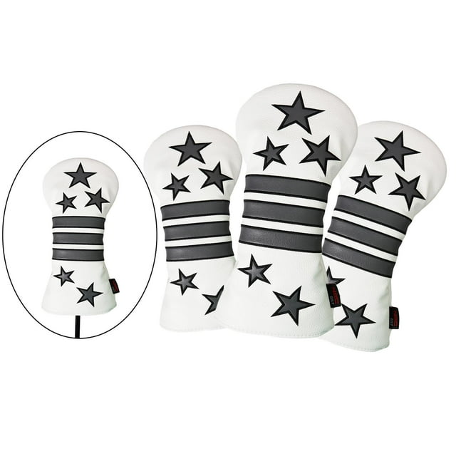 Cuero de la PU Cubierta para la cabeza de para golf Impermeable Antirrayas Antideslizante Controladores de utilidad Cubierta para la cabeza , L L 3 piezas