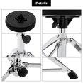 thumbnail image 2 of Glarry Tabouret Tambour Réglable en Hauteur 3 Places Siège Instrument Accessoires, Noir, 2 of 9