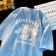 thumbnail image 1 of Sanrios Kawaii Anime My Melody Cinnamoroll Hello Kitty Camiseta de manga corta de algodón de dibujos animados de verano, Top suelto, regalo de cumpleaños, 1 of 4