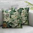 thumbnail image 3 of GOSMITH  Throw Pillow Covers Paris French Botanical Floral Victorian Bird Rose Gardens Green Flower Decorative Pillow Cases Home Decor Square Pillowcases White, 3 of 5