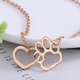 thumbnail image 3 of Valentine's Day Gifts for Woman Necklace For Women Personalized Fashion Jewelry Crystal Rhinestone Dog Paw Glod Gold, 3 of 4