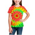 thumbnail image 4 of ITSAME Shirts for Girls, Short Sleeve Floral Print Crewneck Summer Kids Casual Fashion Tops Red 5-6T, 4 of 5