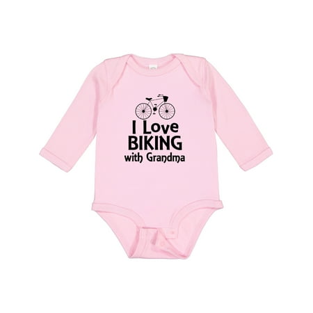 

Inktastic Biking with Grandma Cycling Boys or Girls Long Sleeve Baby Bodysuit