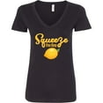 thumbnail image 3 of Inktastic Lemon Squeeze the Day Women's V-Neck T-Shirt, 3 of 5