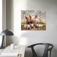 thumbnail image 3 of Nawypu Farmhouse Pig Wall Art Farm Pig Animal Picture Wall Decor Rustic Country Cute Pig Inspirational Quotes Canvas Prints Painting Modern Home Framed Artwork for Bathroom Bedroom Living Room, 3 of 4